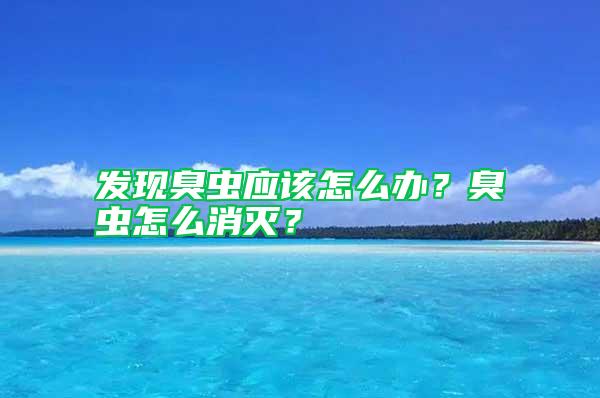發現臭蟲應該怎么辦？臭蟲怎么消滅？
