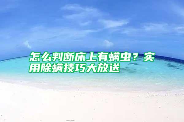 怎么判斷床上有螨蟲(chóng)？實(shí)用除螨技巧大放送