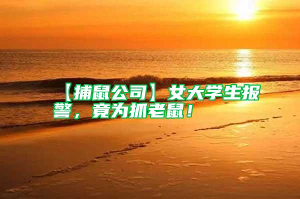 【捕鼠公司】女大學生報警，竟為抓老鼠！