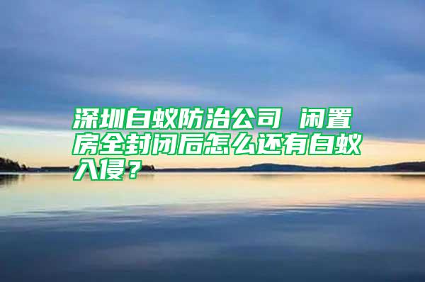深圳白蟻防治公司 閑置房全封閉后怎么還有白蟻入侵？