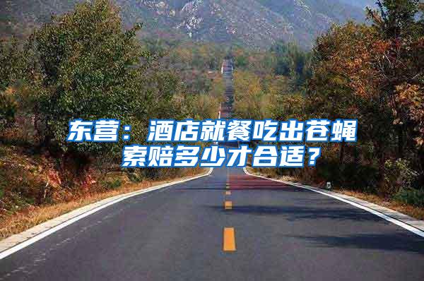 東營(yíng)：酒店就餐吃出蒼蠅 索賠多少才合適？