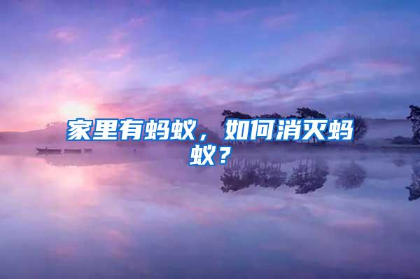 家里有螞蟻，如何消滅螞蟻？