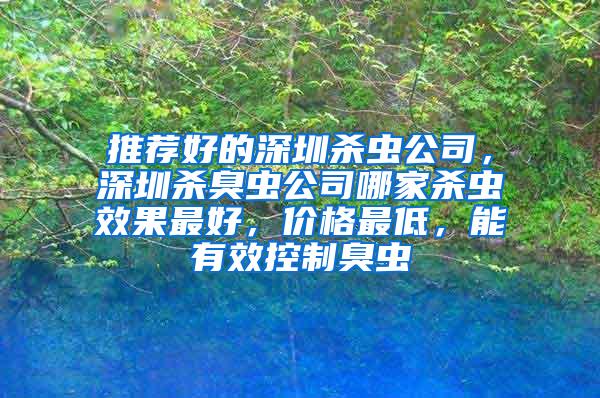 推薦好的深圳殺蟲(chóng)公司，深圳殺臭蟲(chóng)公司哪家殺蟲(chóng)效果最好，價(jià)格最低，能有效控制臭蟲(chóng)
