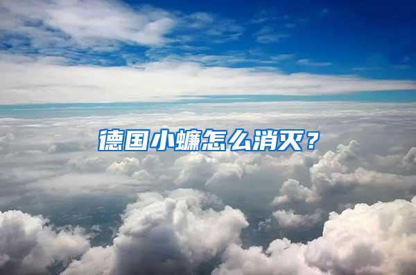 德國(guó)小蠊怎么消滅？