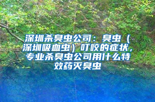 深圳殺臭蟲公司：臭蟲（深圳吸血蟲）叮咬的癥狀，專業殺臭蟲公司用什么特效藥滅臭蟲