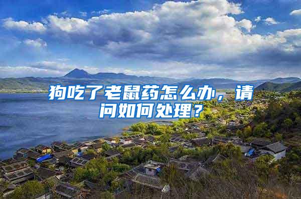 狗吃了老鼠藥怎么辦，請(qǐng)問如何處理？