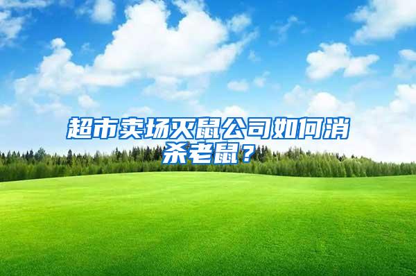 超市賣場滅鼠公司如何消殺老鼠？