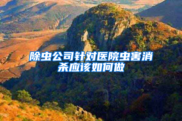 除蟲公司針對(duì)醫(yī)院蟲害消殺應(yīng)該如何做